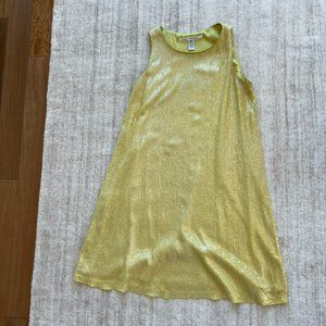 Yellow Sequin Diane Von Furstenberg dress barneys